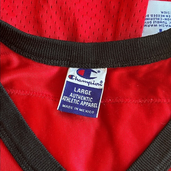 Vintage Champion Bukaneers Red and Black Football Jersey - Picture 9 of 14